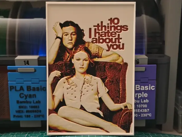HueForge model: 10 Things I Hate About You Movie poster - Hueforge by Lumpy3D