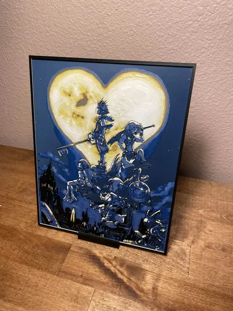 HueForge model: Kingdom Hearts - Game 1 Cover by Cloudy Nostalgia