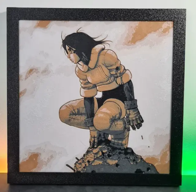 HueForge model: Gunm : Alita - Hueforge 200x200 by Montoya Maker