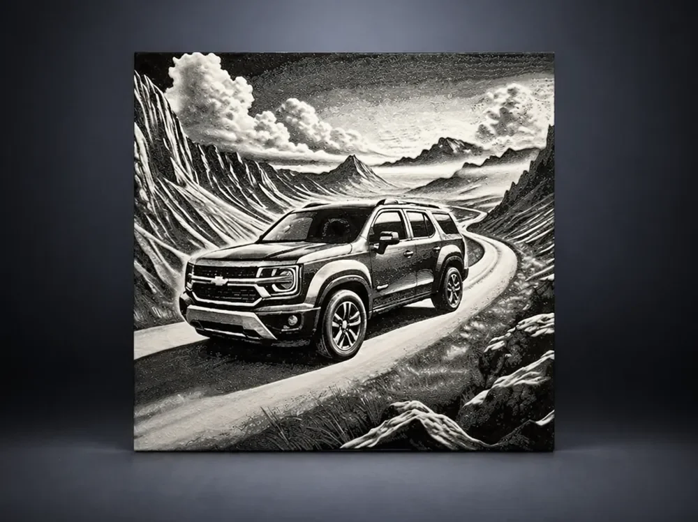 Chevrolet Niva in the mountains by Aleksandr HueForge model: Chevrolet Niva in the mountains by Aleksandr