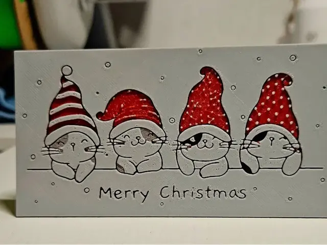 HueForge model: Christmas Cats by Mano's 3d_Art