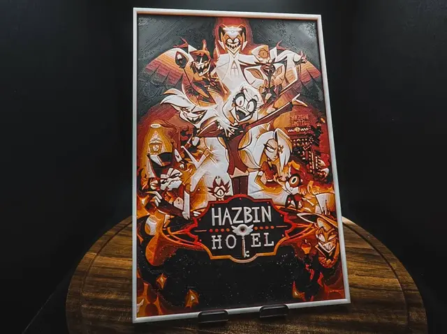 HueForge model: Hazbin Hotel (Season 1) (Series Poster - HueForge) by HugheCraft