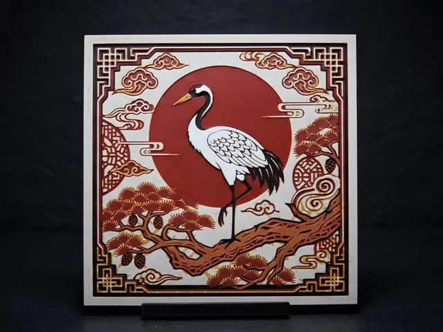 HueForge model: Jianhzi Stork - Hueforge Wall Art by LED