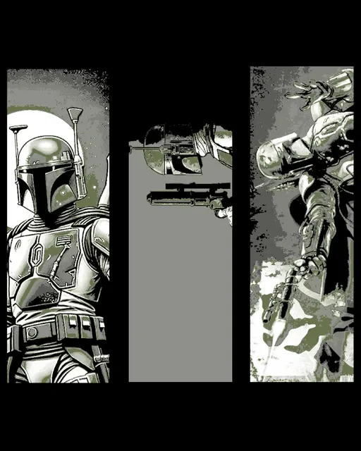 Classic Fan art depictions of the Bounty Hunter Boba Fett 0 Star Wars Bookmarks