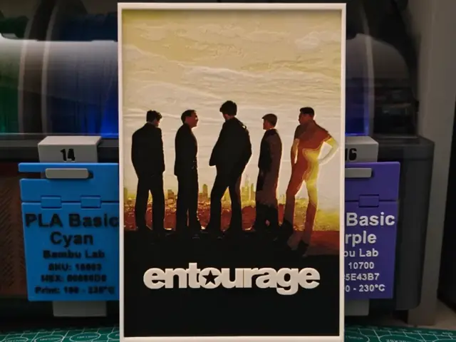 HueForge model: Entourage Poster - Hueforge Art by Lumpy3D