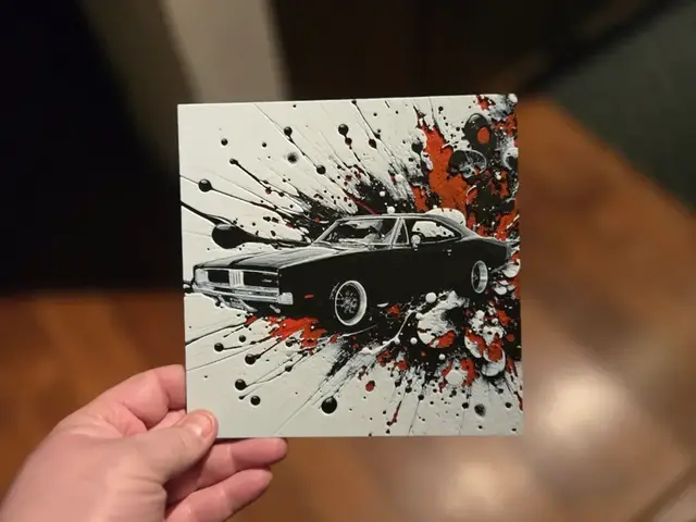 HueForge model: Graffiti Dodge Charger Hueforge by 3Ree Printing