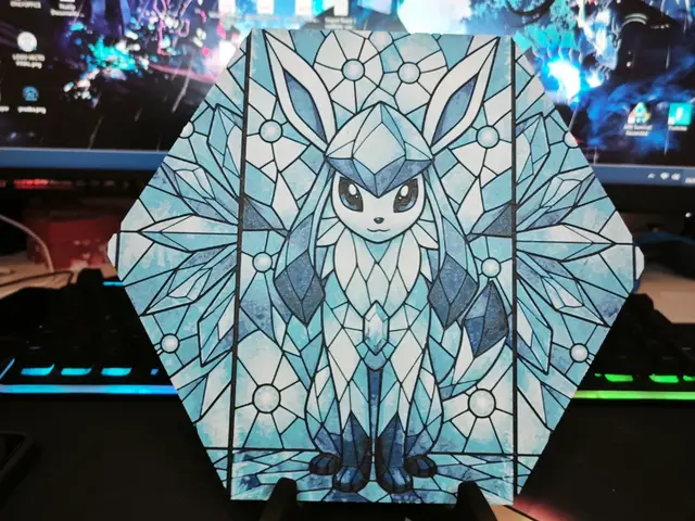 Hueforge Glaceon Pokemon honeycomb pattern