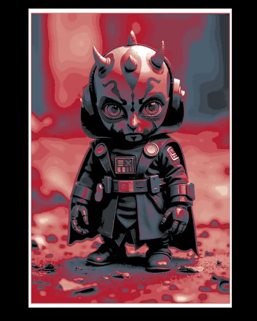 HueForge model: Evil little Maul - Fan Art of a Little Darth Maul from Star Wars by BooneCo3d