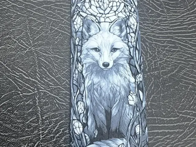 HueForge model: Crystal fox stained glass bookmark by Leafy