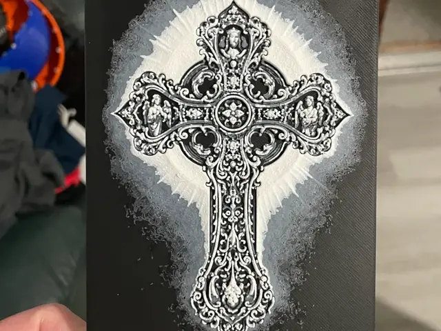 HueForge model: Cross with Angels Hueforge by Advancedtechworldwide