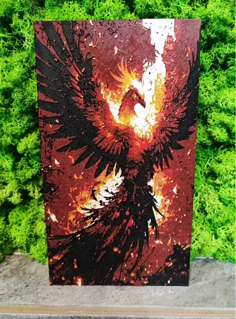 HueForge model: From the flames we rise by Garuda3D