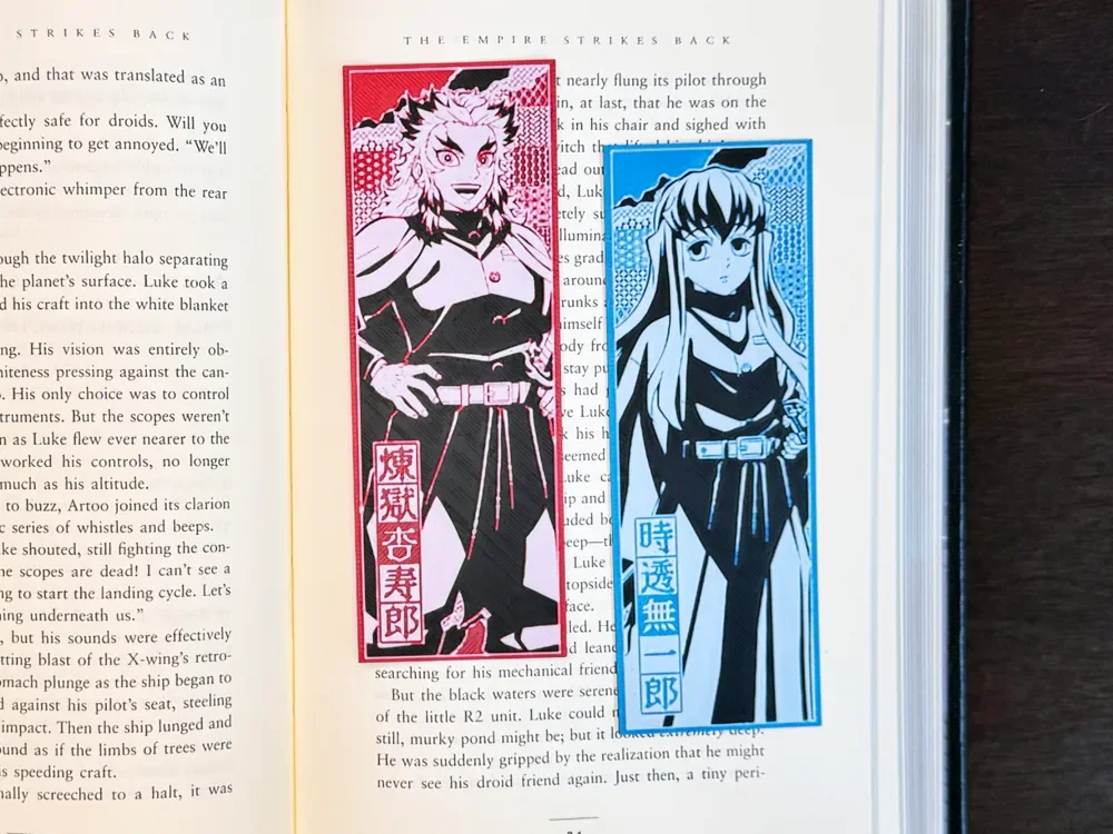 Demon Slayer Bookmarks - Flame & Mist Hashira Set by Artful Creator HueForge model: Demon Slayer Bookmarks - Flame & Mist Hashira Set by Artful Creator