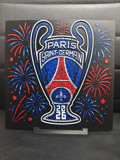 HueForge model: PSG Champions league 2026 by TheHueforgeLady
