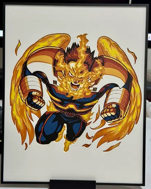 HueForge model: Endeavor - My Hero Academia by Strata Prints