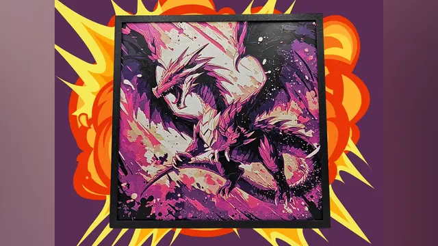 HueForge model: Dragon  - Arcane Magic - Fantasy Hueforge by Canadian Gamer