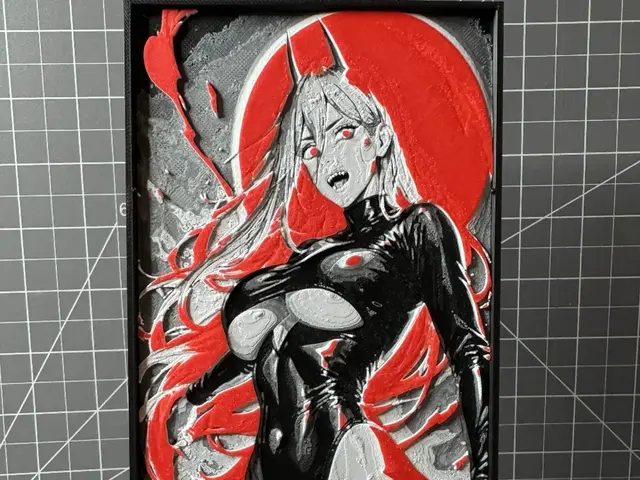HueForge model: Hueforge of Waifu Power from Chainsaw Man by SBC Creations