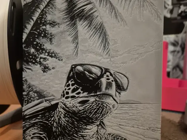 HueForge model: turtle sunbathing hueforge by Buntsta