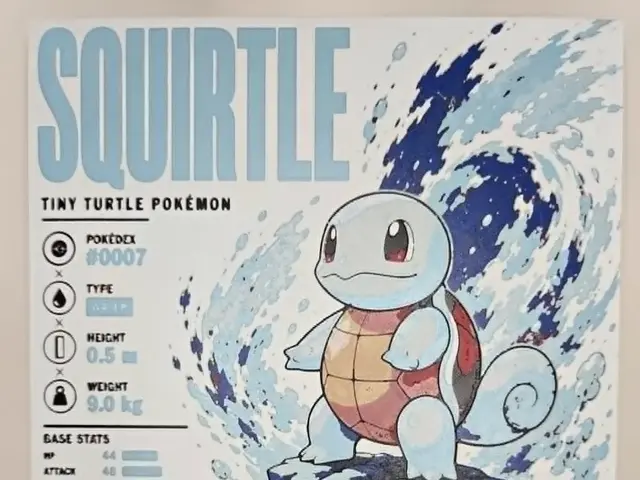 HueForge model: Squirtle Infographic Hueforge by 3Ree Printing
