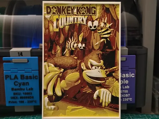 HueForge model: Donkey Kong Country Poster - Hueforge Art by Lumpy3D