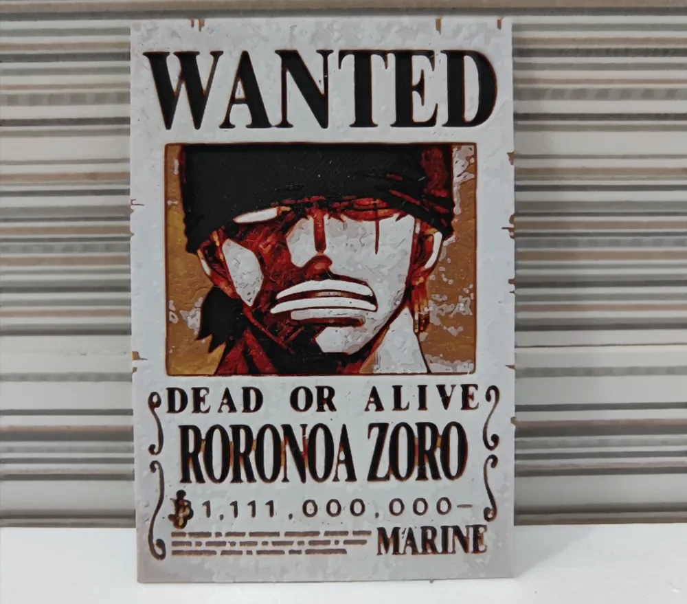 Hueforge style letter from Zoro by Litolunar HueForge model: Hueforge style letter from Zoro by Litolunar