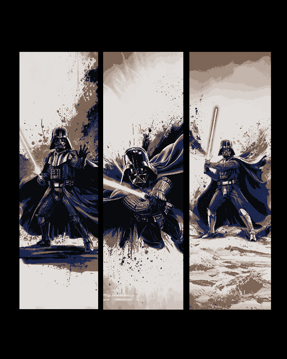 Fan Art Set of Bookmarks - Sketches of Star Wars Villain Darth Vader by BooneCo3d HueForge model: Fan Art Set of Bookmarks - Sketches of Star Wars Villain Darth Vader by BooneCo3d