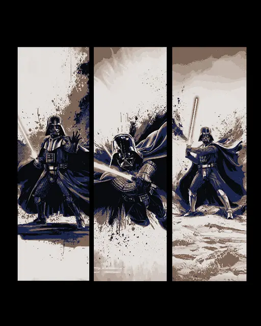 HueForge model: Fan Art Set of Bookmarks - Sketches of Star Wars Villain Darth Vader by BooneCo3d