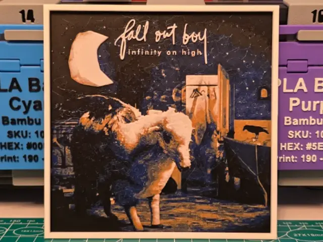 HueForge model: Fall Out Boy "Infinity on High" Album - Hueforge by Lumpy3D