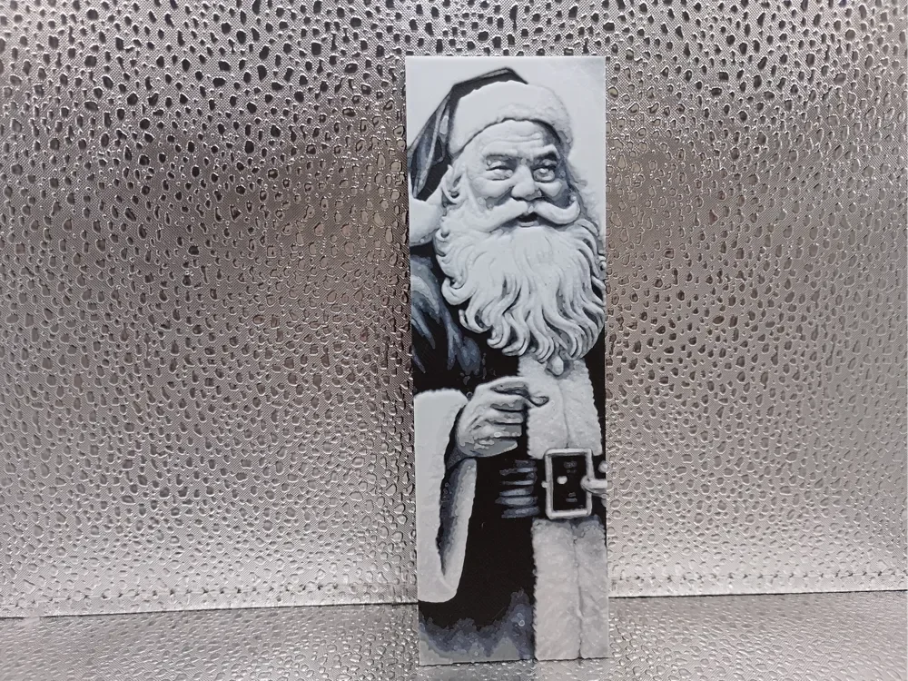 Father Christmas Bookmark – Hueforge by Borishotch Industries HueForge model: Father Christmas Bookmark – Hueforge by Borishotch Industries