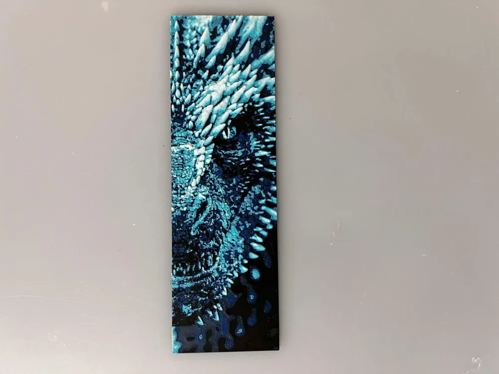 Dreamfyre House of the Dragons - Bookmark by 3djd HueForge model: Dreamfyre House of the Dragons - Bookmark by 3djd
