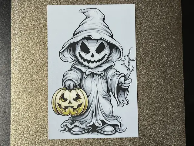 HueForge model: Little Ghost with Pumpkin Halloween Hueforge by FantasyZ