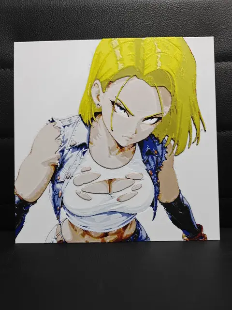 HueForge model: Android 18 by TheHueforgeLady