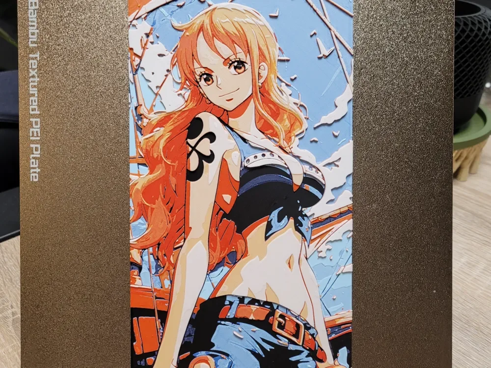 Nami - One piece Hueforge_CM_132x235 by Vincent111 HueForge model: Nami - One piece Hueforge_CM_132x235 by Vincent111
