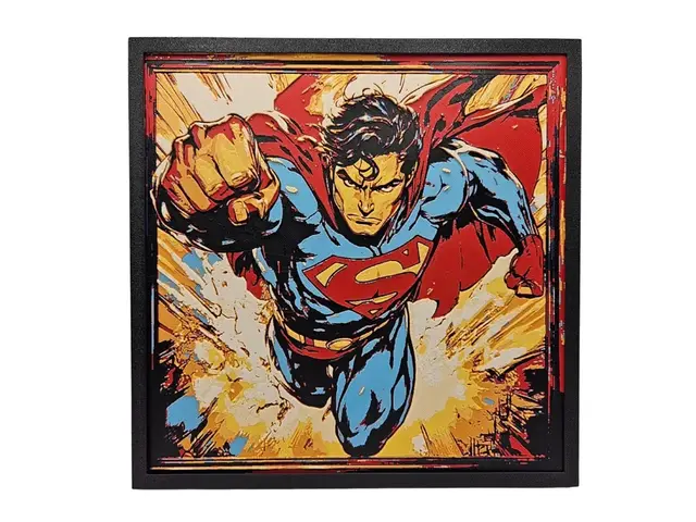 HueForge model: Superman by BusyKikiBee