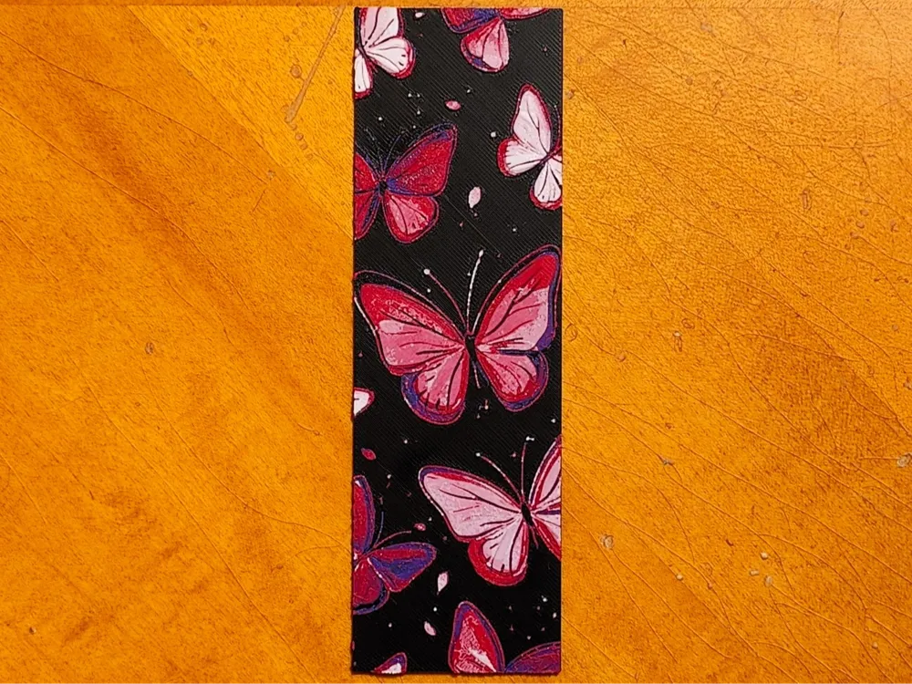 Butterflies Bookmark - 4 Colours by Sarge HueForge model: Butterflies Bookmark - 4 Colours by Sarge