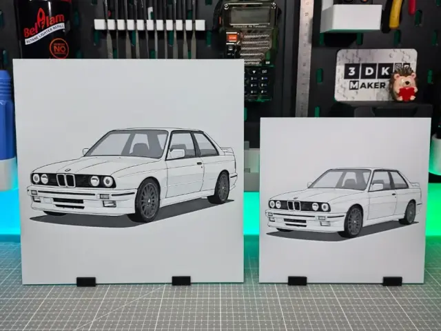 HueForge model: BMW E30 M3 - Hueforge - 3 Colors by Montoya Maker