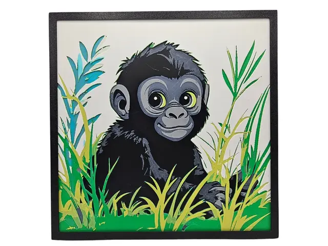 HueForge model: Gorilla - Adorable Animals Collection by BusyKikiBee