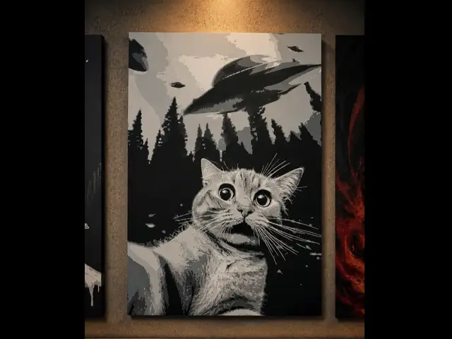 HueForge model: Ufo Cat - Hueforge by HueFoundry