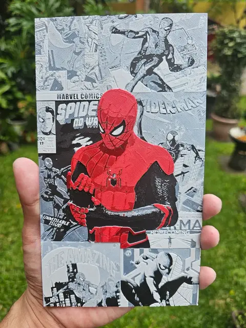 HueForge model: Spiderman Comic Background Hueforge by Loki