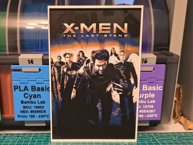 HueForge model: X-Men: The Last Stand Movie Poster - Hueforge Art by Lumpy3D