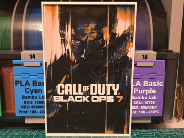 HueForge model: Call of Duty: Black Ops 7 Poster - Hueforge Art by Lumpy3D