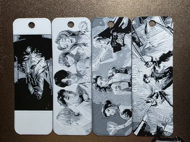 HueForge model: Huntrix and Saja Boys Fan Art Bookmarks Set of 4 by AirMechDesigns