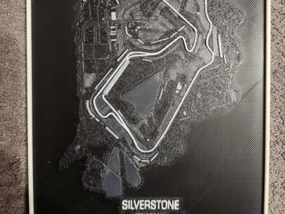 Silverstone Circuit F1 - HueForge by keko HueForge model: Silverstone Circuit F1 - HueForge by keko