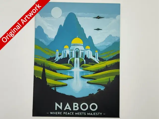 HueForge model: Naboo travel poster - hueforge by Altf4-Formation