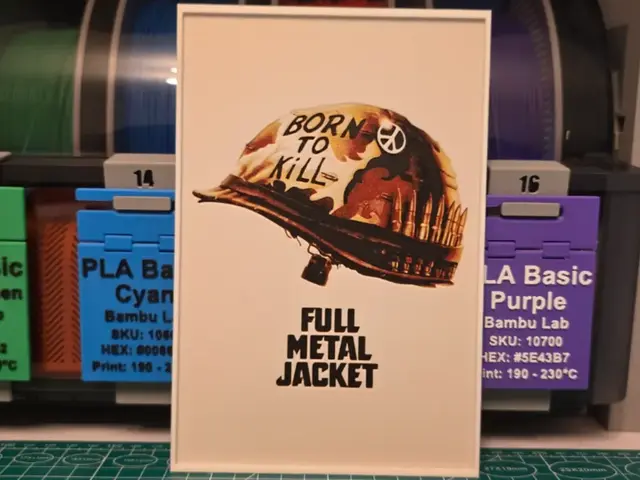 HueForge model: Full Metal Jacket Movie Poster - Hueforge Art by Lumpy3D