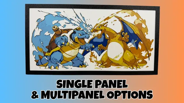 HueForge model: Blastoise vs Charizard by Canadian Gamer