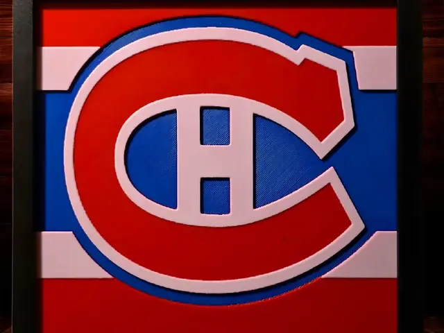 HueForge model: Montreal Canadiens / Canadiens de Montréal HF logo by Side Quest Hues