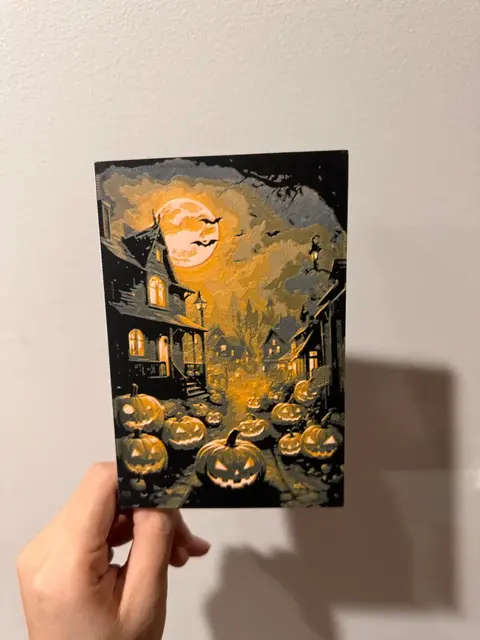 HueForge model: Halloween Greeting Card - Hueforge Print by cyanidesugar