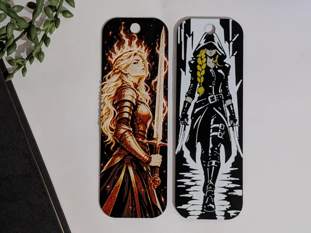 Throne of Glass – Aelin Dual-Sided Bookmark Set by CommandersVault HueForge model: Throne of Glass – Aelin Dual-Sided Bookmark Set by CommandersVault