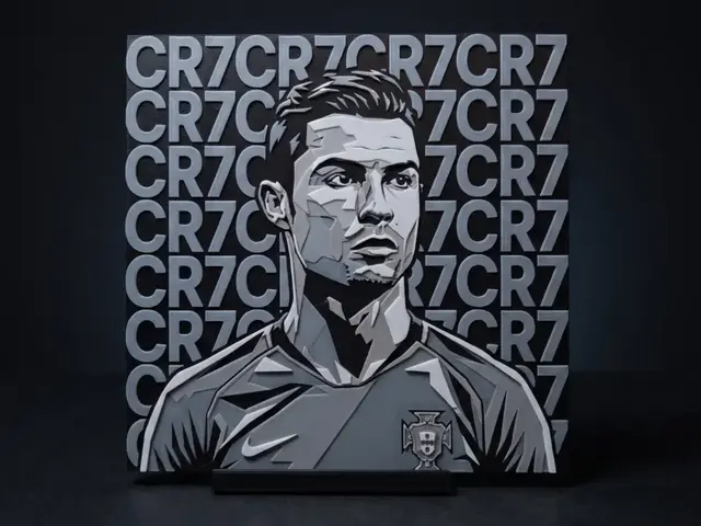 HueForge model: CR7 Ronaldo Portrait - Hueforge by LED