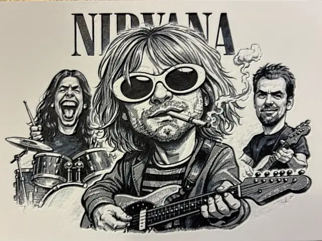 HueForge model: Nirvana - Curt Cobain - Hueforge - Caricature by Reeftank&more